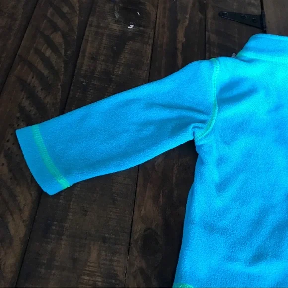 The Black Dog Kids Blue Quarter-Zip Fleece Pullover Size 18 months - Picture 4 of 12